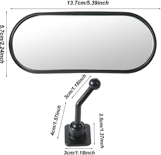 Car Mirror Baby, Rear View Mirror 360° Adjustable, Adhesive Mount Infant Safety, Wide-Angle Shatterproof Backseat Monitor For Kids, Windshield And Dashboard Use