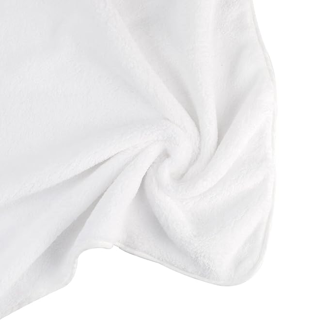 ESTAMICO Unisex Baby Plush Hooded Bath Towels with Embroidery Cross and Cute Ears Newborn Baptism Blanket for Infants, Toddlers & Kids