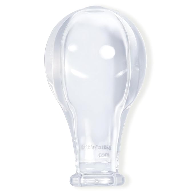LittleForBig Adult Extra Large "Size 8" Transparent Pacifier Nipples - Outsize Replacement Big Teat 6-Pack Value