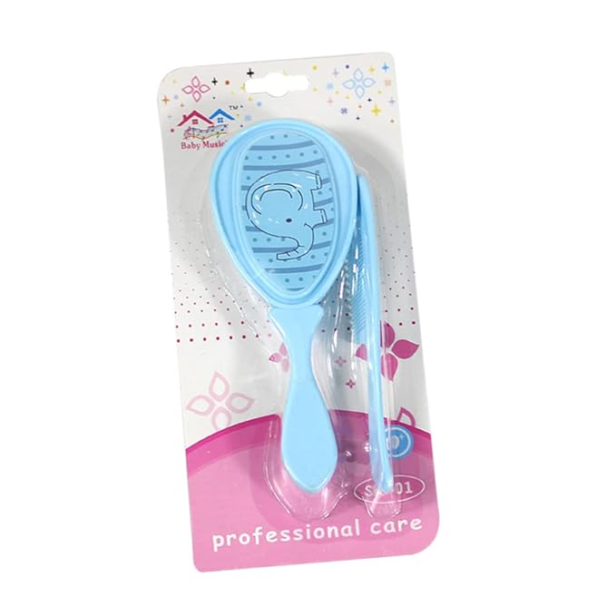 Brush and Comb Set Anti-Static Massage Comb for Boy Girl Circular Tooth Design for Gentle Grooming Bright Color Haircare Kit for Newborns