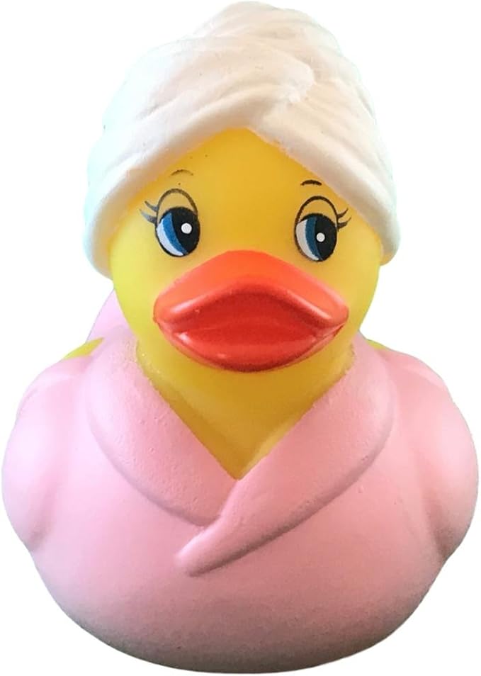 3" Rubber Duck [Sealed Hole, Floats Upright] - Baby Safe Bathtub Bathing Toy - Spa (Pink) Rubber Duck