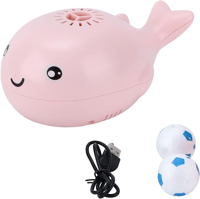 ZJchao Whale Bath Toy, Baby Bath Toys Electric Whale Floating Ball Cute USB Charging Portable Floating Ball for Children (Pink)