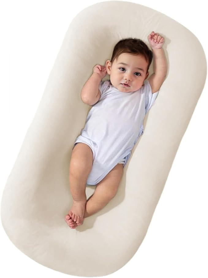 Lucakuins Baby Lounger Cover for Infants Loungers 0-24 Months, 100% Cotton Soft and Breathable Lounger Slipcover（Only Lounger Cover, Without The Lounger） (016, OneSize)