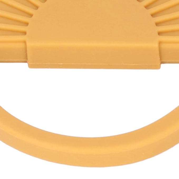 Garosa Baby Silicone Teether Toy Semi Circular Sun Easy to Hold Infant Molar Teether Infant Molar Teether Baby Chewing Toys Baby Toy for Infant Soothe Teething(003 Yellow