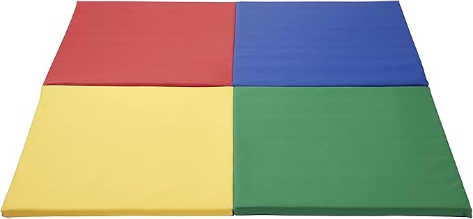 ECR4Kids SoftZone Quad Fold-N-Go Activity Mat, Folding Playmat, Contemporary