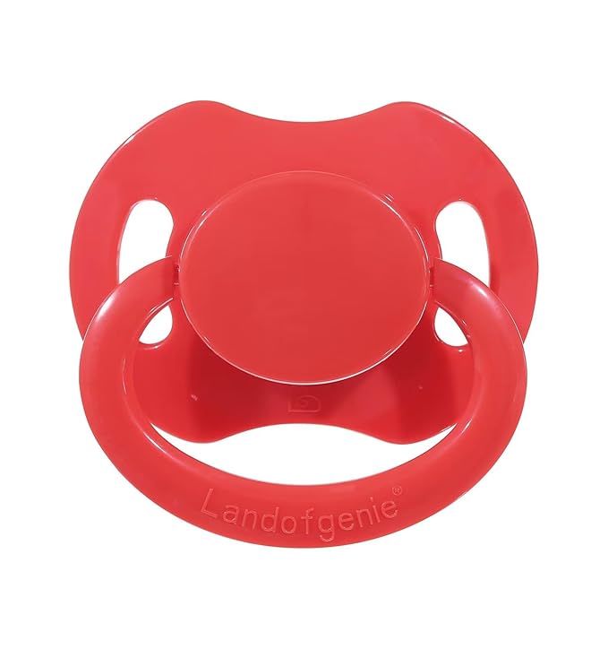 Landofgenie Adult Size Large Shield Pacifiers Bone Shaped Cutie Pacifier Red