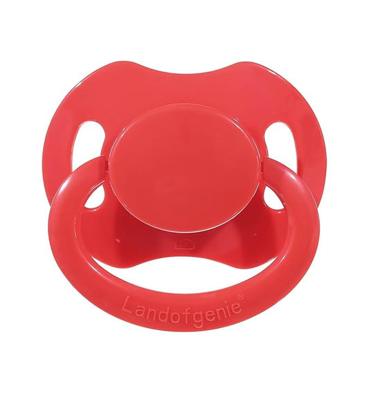 Landofgenie Adult Size Large Shield Pacifiers Bone Shaped Cutie Pacifier Red