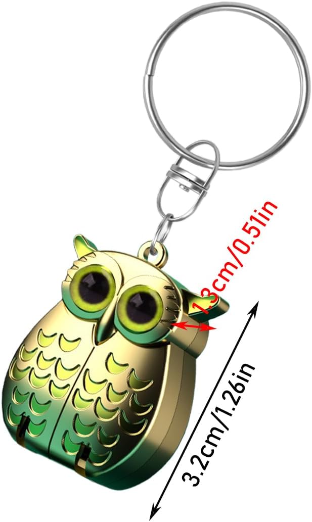 Portable Owl Keychains Nail Clippers, 2025 New 2-in-1 Foldable Owl Nail Clippe with File, German Professional Stainless Steel Small