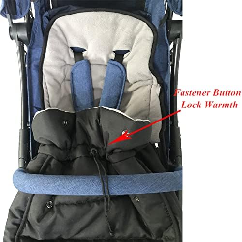 RUIXIA Winter Warm Thick Fleece Baby Stroller Sleeping Bag Detachable Universal Waterproof Toddlers Zipper Closure Windshield Footmuff Newborn Infants Swaddle Blanket Pram Wrap, Grey (BUNBAG10)