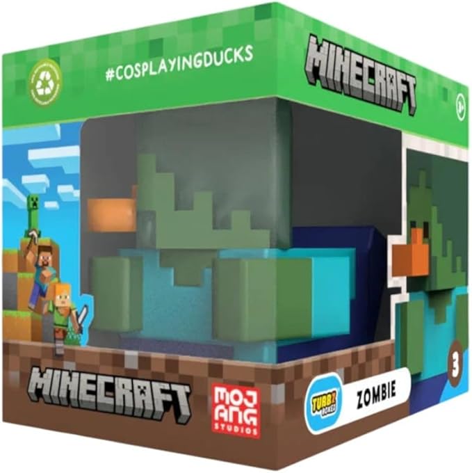 TUBBZ Boxed Edition: Minecraft - Zombie Cosplaying Rubber Duck Vinyl Figure