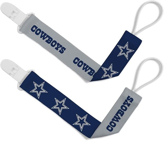 BabyFanatic Officially Licensed Unisex Pacifier Clip 2-Pack - NFL