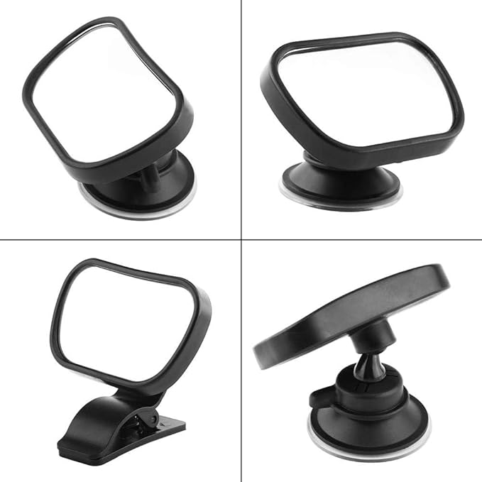 Aramox Baby Mirror,1Pc Adjustable Car Baby Child Back Seat Rear View Safety Mirror With Suction Cup Clip Black