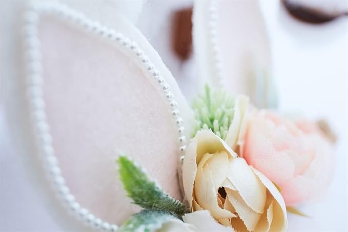 Baby Girl Floral Easter Bunny Nylon Headband Flower Elastic Hairband Bows Wraps For Newborn Infant Toddler Hair Accessories (RTA001)