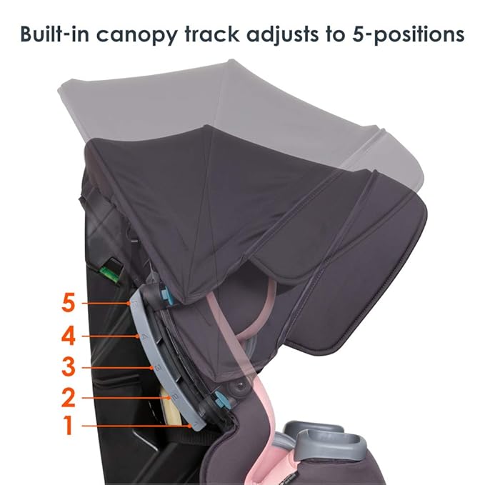 Baby Trend Cover Me 4 in 1 Convertible Car Seat Bundle, Vespa and Quartz Pink, 18.25 Inch