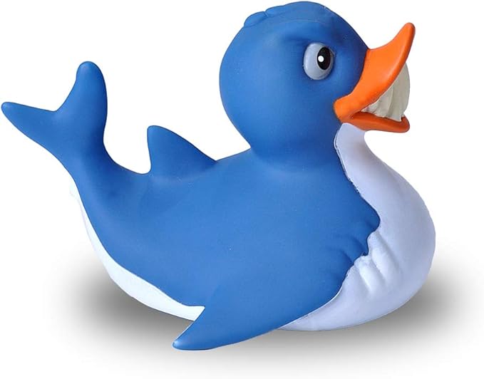 Wild Republic Rubber Ducks, Bath Toys, Kids Gifts, Pool Toys, Water Toys, Shark, 4"
