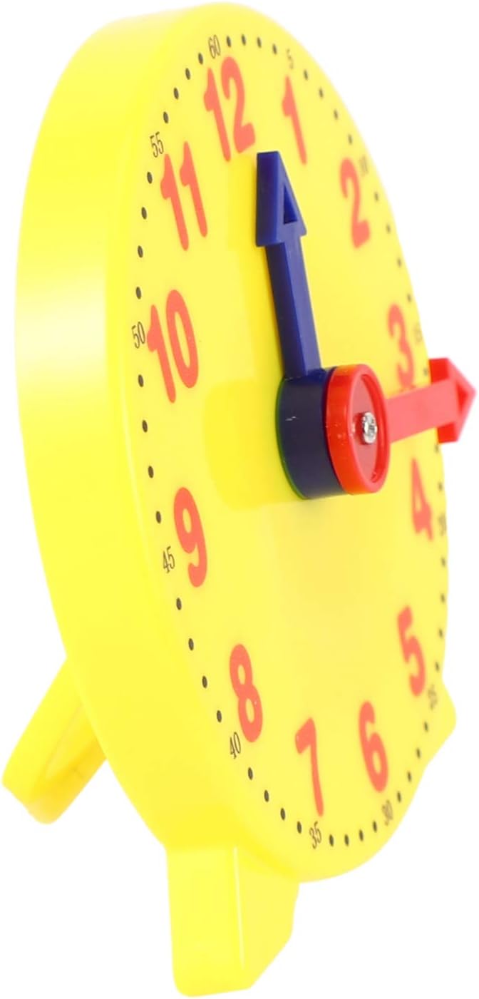 4 Inch Student Learning Clock Time Model Teacher Gear Clock 12/24 Hour School Learning Tools