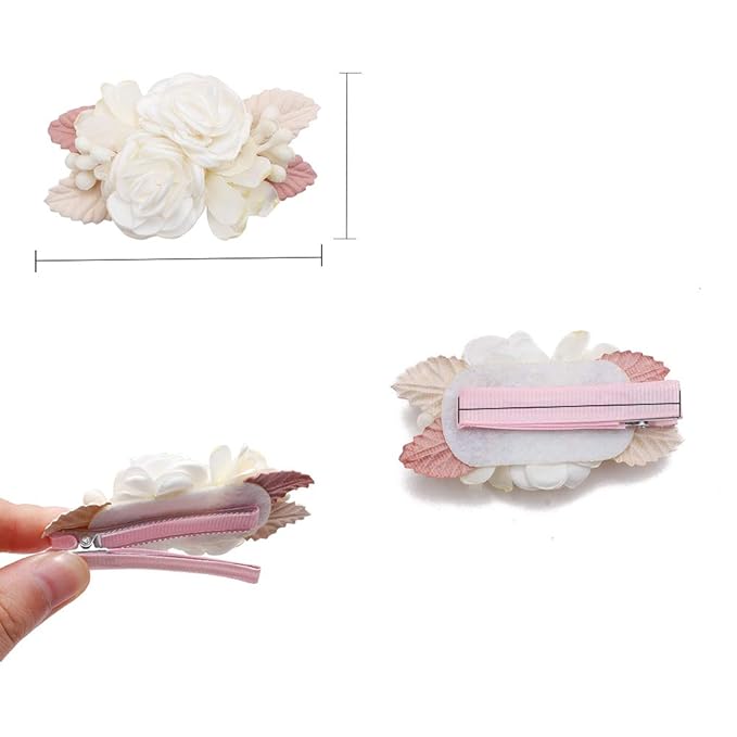 Flower Hair Clip BFNAAgirl Baby Girl Hair Bows Exquisite Hair Accessories Alligator Clips for Infants Toddlers Teen Kids Gift 3pcs/set