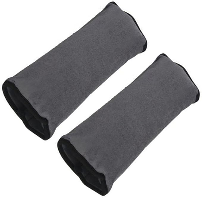 Kids Seatbelt Pillow 2 Packs, Universal Car Seat Belt Pillow Seatbelt Protector Soft Cushion Shoulder Covers Pad Headrest Neck Support Kids for Children and Adult (Gray)