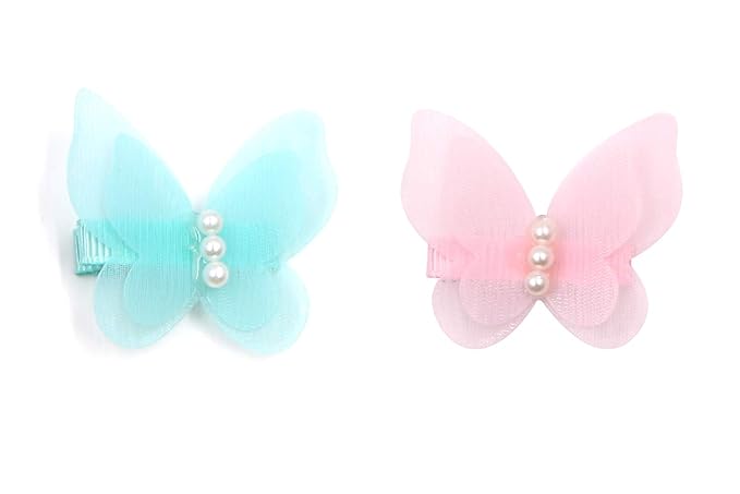 Zapire 16 Packs Baby Girl Hair Clips Chiffon Non-slip Butterfly Clips Barrettes for Girls Baby Kids Children Toddlers Hair Accessories (16 packs)