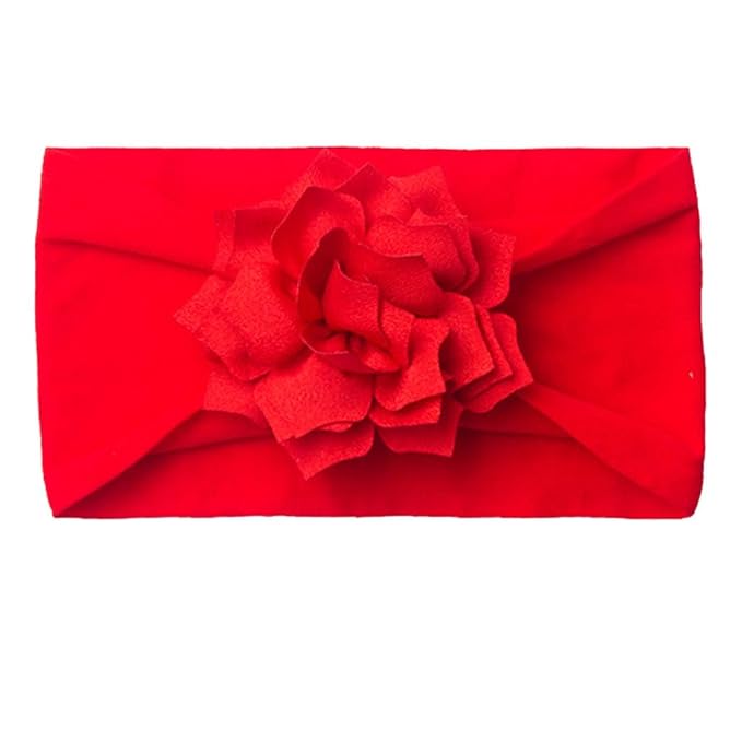 Red Flower Headband for Baby Girls Valentines Hairband Headwear Hair Accessories for Toddler Christmas Headbands TSFD23 (Flower Headband, One Size)