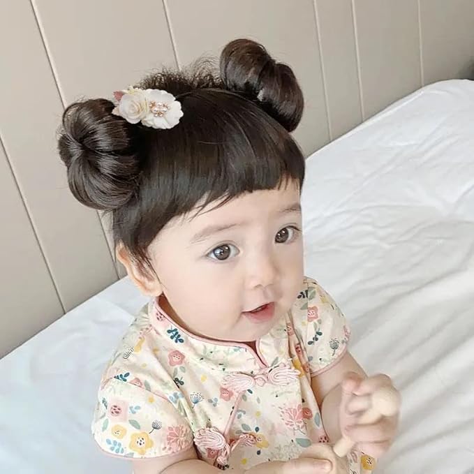Baby Girls Floral-Hair-Clips Flower Hair-Bow-Headpiece Hair Barrettes Accessories for Baby Toddler Infant(Pack of 3)