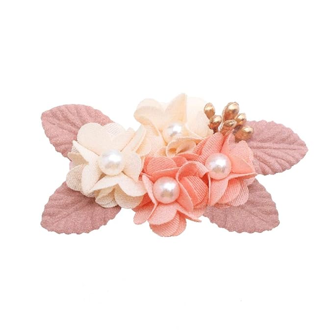 Flower Hair Clips Set-Cherrboll 3pcs Floral Hair Bow Accessories for Baby Girl Toddles Teen Gifts