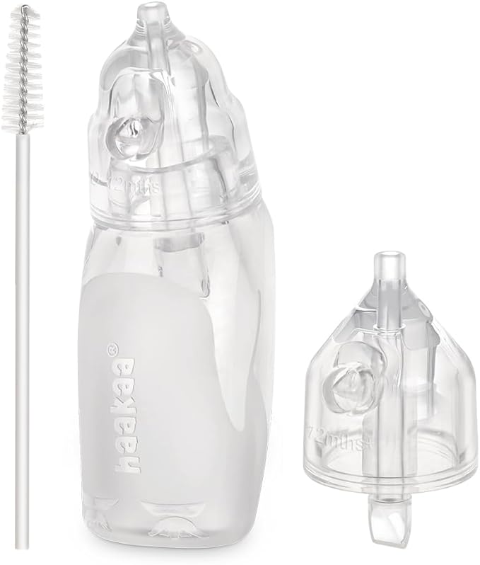 Haakaa Penguin Nasal Aspirator for Baby – Blocked Nose Relief: Works by Suction – BPA, PVC & Phthalate-Free – Food-Grade Silicone – Easy-to-Clean – Fluid Measurement