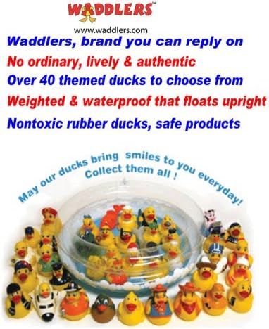 Rubber Ducks Tennis, Waddlers Brand Rubber Duckies That Races Upright, Sports Tennis Themed Bathtub Toy Birthday Baby Shower Mother's Day Father's Day Gift, All Dept. Gift Tennis Lovers