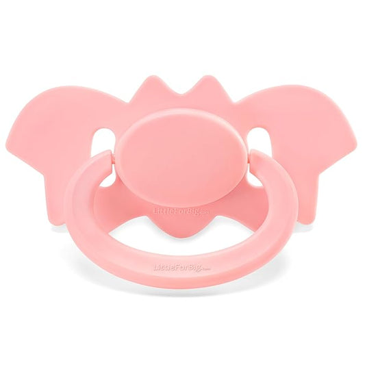 LittleForBig Bigshield Generation-II Adult Sized Pacifier - Baby Bat Pacifier Pink