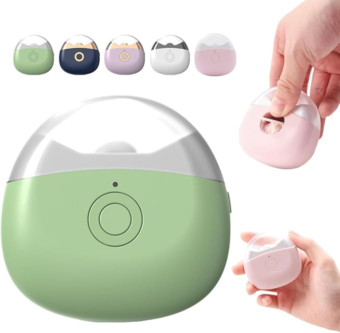 Electric Nail Clippers, 2026 Upgraded Automatic Nail Trimmer, Portable Nail Clipper with LED Light for Home Travel, Safe Nail Cutter for Baby Seniors (Green)
