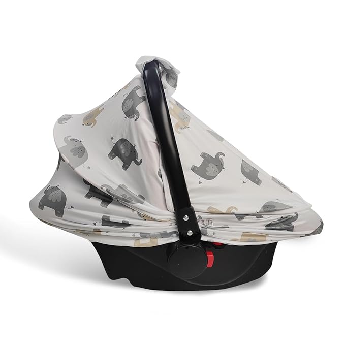 Baby Car Seat Canopy Cover, Breathable Sun Shade, Full Privacy for Newborns & Infants, Universal Fit for Boys & Girls