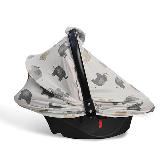 Baby Car Seat Canopy Cover, Breathable Sun Shade, Full Privacy for Newborns & Infants, Universal Fit for Boys & Girls