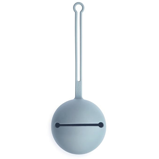 mushie Silicone Pacifier Holder Case (Powder Blue)