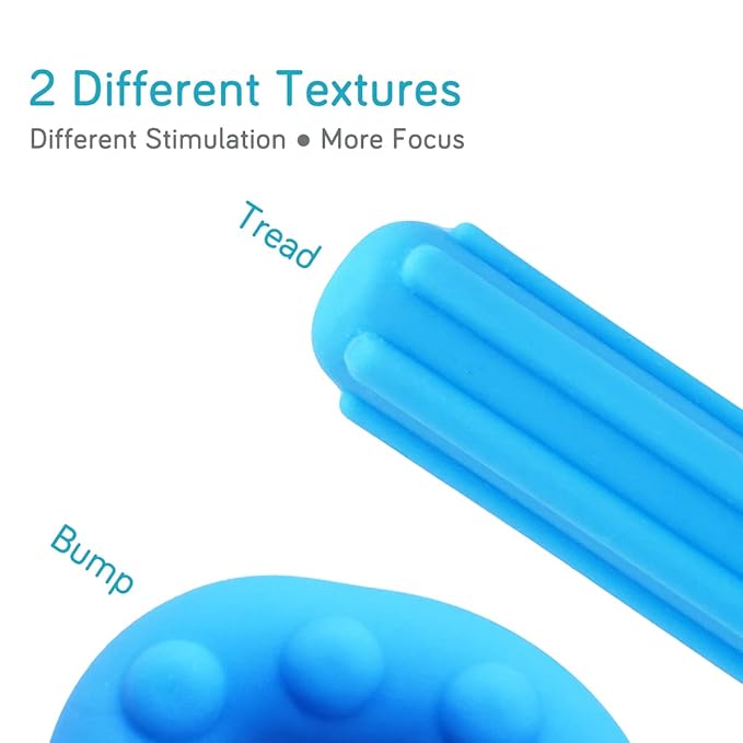 Hand-Held Sensory Chew Toys for Autistic Children, Chew Sticks Alt. to Chew Necklaces for Sensory Kids, Oral Motor Stimulation, ADHD, SPD (Medium Firm - Normal Chewer)