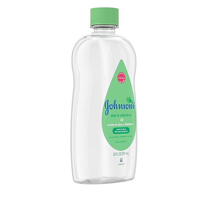 Johnson's Baby Oil Aloe Vera & Vitamin E 20.0 fl oz (pack of 8)