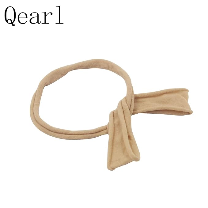 Qearl 60 Pack Soft Stretchy DIY Nylon Headbands Hair Bands Bows DIY Accessory for Newborn Baby Girls
