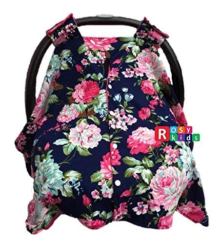 Rosy Kids Infant Carseat Canopy Cover 1pc Wind Proof Baby Car Seat Cover, Sunshade Cover, Boys and Girls, Fits Any Baby Car Seat, Color27AL04