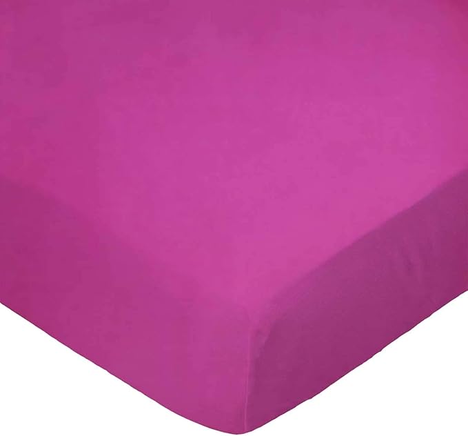 SheetWorld Fitted Pack N Play Playard Sheet 36x36, Fits The Graco Tot Bloc, Delta Children Playard, and All 36 x 36 Mattresses, 100% Cotton Woven, Hot Pink Woven, Made in USA
