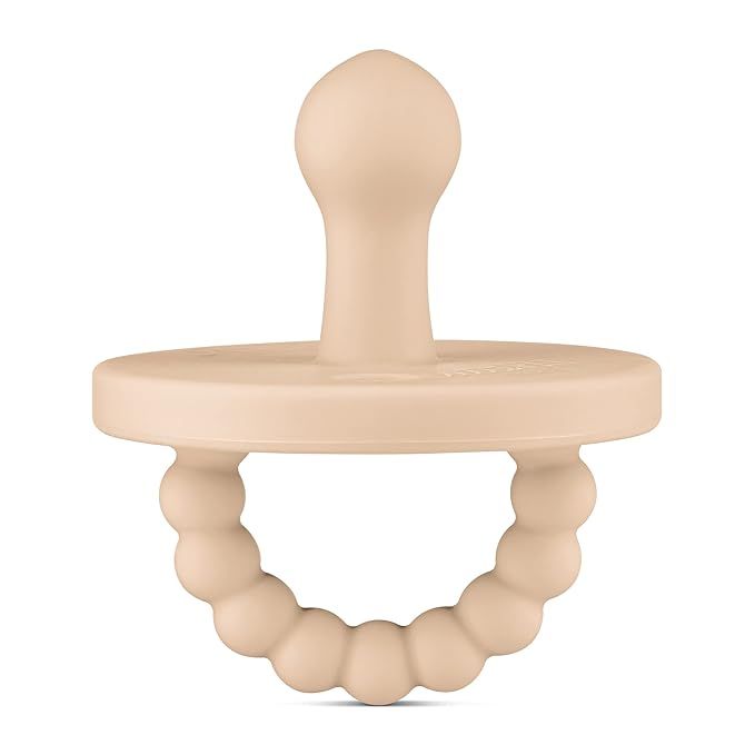 Ryan & Rose Cutie PAT Pacifier Teether (Bulb, Tan)