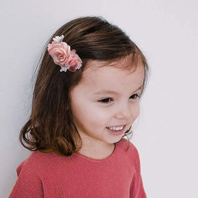 Flower Hair Clip BFNAAgirl Baby Girl Hair Bows Exquisite Hair Accessories Alligator Clips for Infants Toddlers Teen Kids Gift 3pcs/set