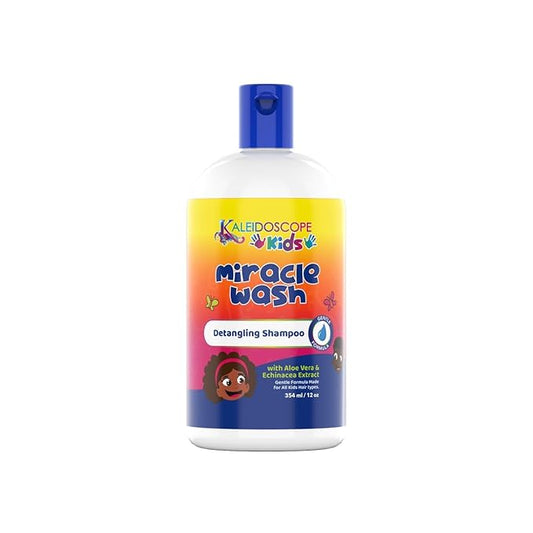 Kaleidoscope Kids Shampoo for Curly Hair with Aloe Vera and Echinacea Extract - Detangling Shampoo for Kids Tangle Free Clean Hair and Scalp - 12 oz