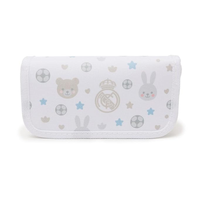 Real Madrid Grooming Kit, Baby Essentials, Case with Comb, Soft Brush, Scissors, Nail Clippers and Files, Case Bag with Cute Club Design, +0 Months | RM Official License