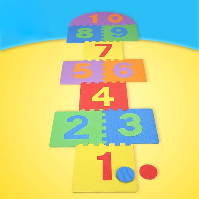 Dan&Dre Hopscotch Kids Jumping Play Mat Soft EVA Foam Play Mat for Indoor and Outdoor