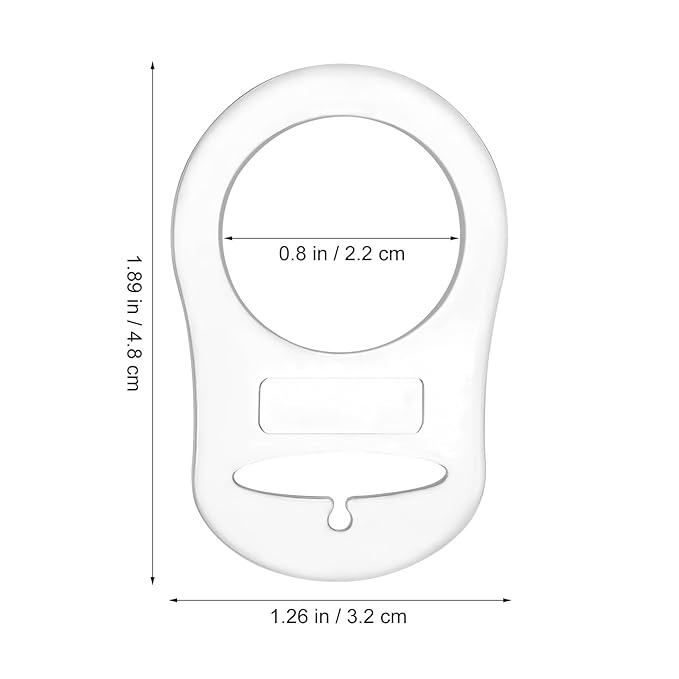 10 Pieces Silicone Adapter Rings Baby Holder and Clip MAM-Compatible (Soft &Transparent)