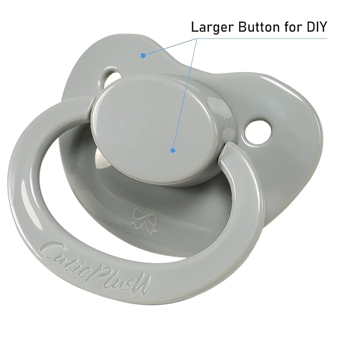CutiePlusU Big Sized Pacifier Large Shield Gray 3 Pack