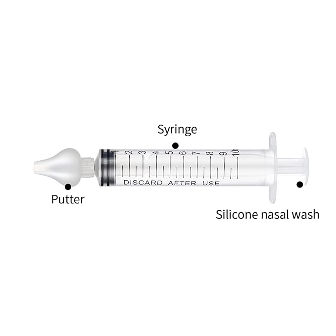 Baby Nasal Aspirator, Sinus Rinse System Professional Baby Nasal Irrigator- Portable Infant Nose Cleaner Quick Rinse Device for Newborn Infants Kids Children- BPA Free More Convenient, 4 Packs 1