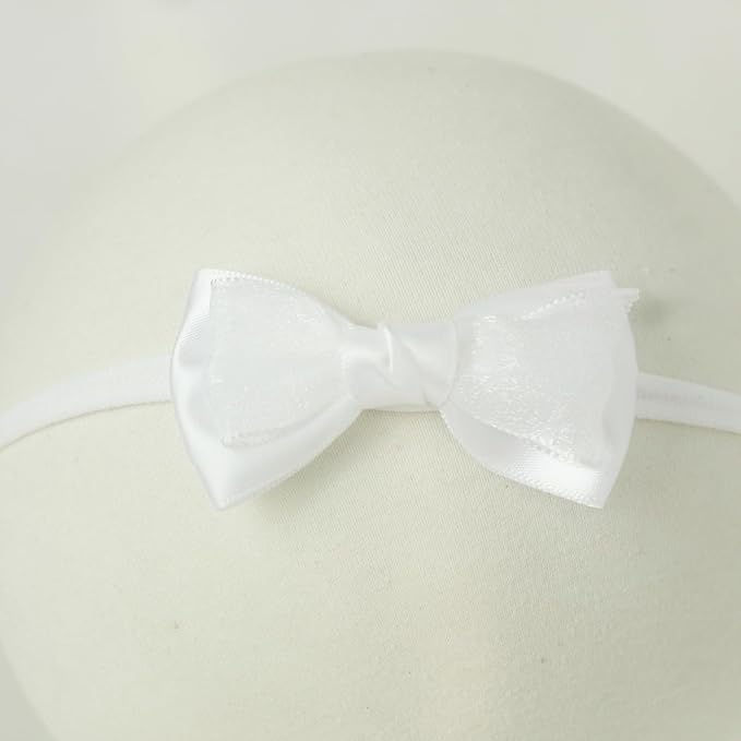 Nihao Baby Red white Pink Headband for Baby Girls Newborn Bows -3 PCS