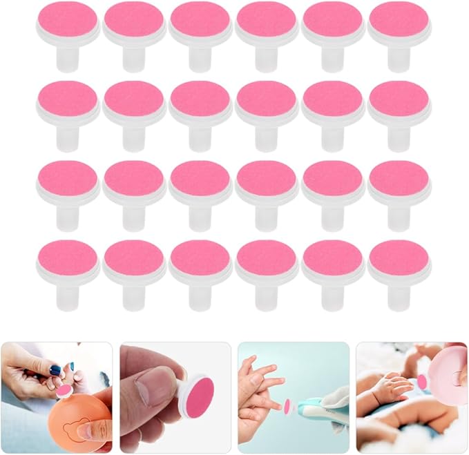 Healeved 24pcs Nail Grinding for Electric Nail Trimmer Replacement Pads to Use for Toddlers and Practical Design for