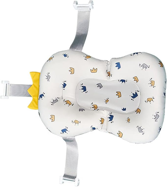Toyvian Baby Bath Cushion 19.68X11.81 Inch Non-Slip Floating Baby Bathtub Seat Support for Infant Head Neck Back in Sink or Tub for Home and Travel