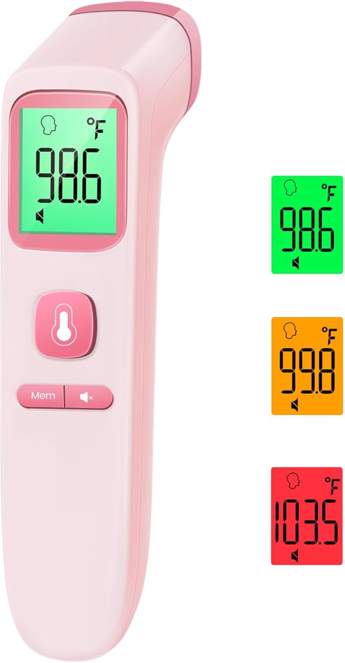 No-Touch Thermometer for Adults and Kids - 202 Pink & 2000 Purple